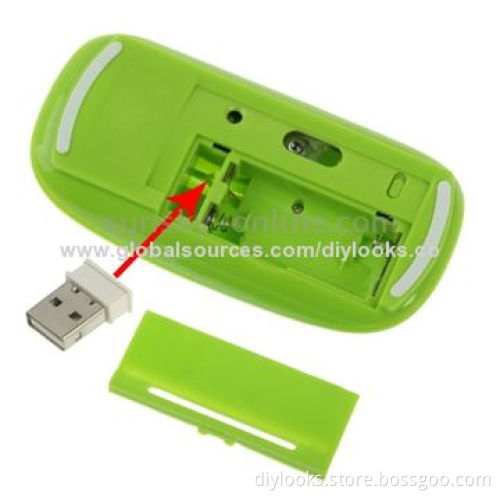 2.4GHz Wireless Ultra-thin Laser Optical Mouse with USB Nano Receiver, Plug-and-play